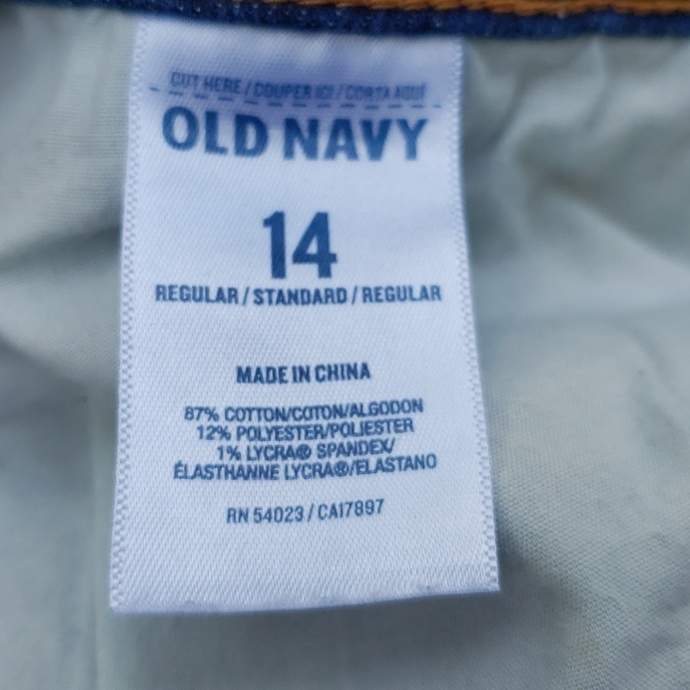 Old navy Rockstar Boyfriend jeans skinny bonfire milky way 14 cropped - Picture 6 of 7